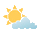 Soleil et nuages éparses