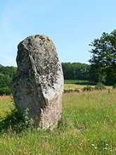 Le maginifique menhir de la Pierre-Berce {JPEG}